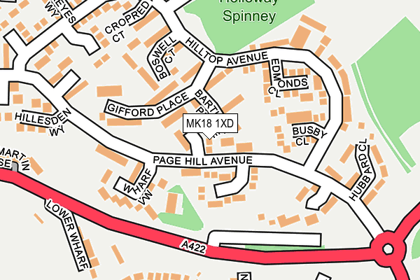 MK18 1XD map - OS OpenMap – Local (Ordnance Survey) MK18 1XD map - OS OpenMap – Local (Ordnance Survey)