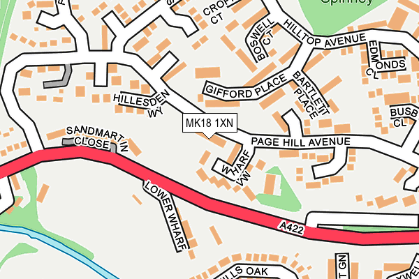 MK18 1XN map - OS OpenMap – Local (Ordnance Survey) MK18 1XN map - OS OpenMap – Local (Ordnance Survey)