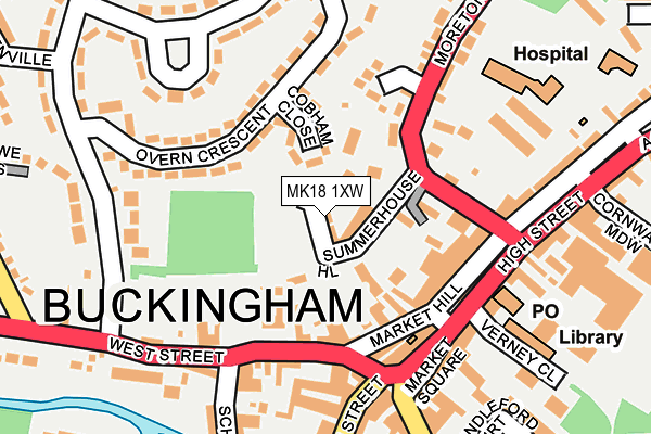 MK18 1XW map - OS OpenMap – Local (Ordnance Survey) MK18 1XW map - OS OpenMap – Local (Ordnance Survey)