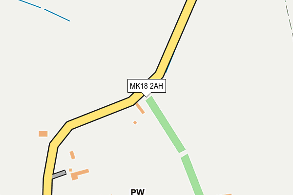 MK18 2AH map - OS OpenMap – Local (Ordnance Survey) MK18 2AH map - OS OpenMap – Local (Ordnance Survey)