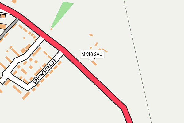 MK18 2AU map - OS OpenMap – Local (Ordnance Survey) MK18 2AU map - OS OpenMap – Local (Ordnance Survey)