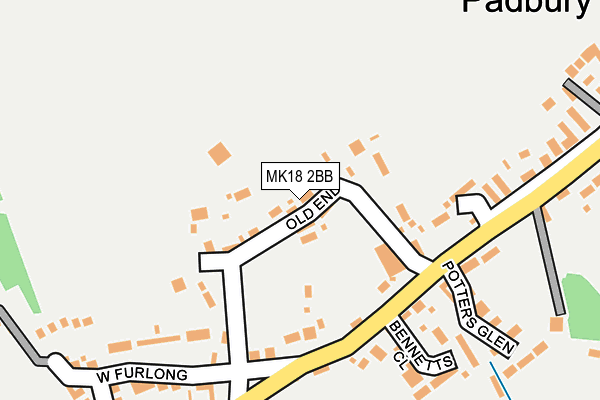 MK18 2BB map - OS OpenMap – Local (Ordnance Survey) MK18 2BB map - OS OpenMap – Local (Ordnance Survey)