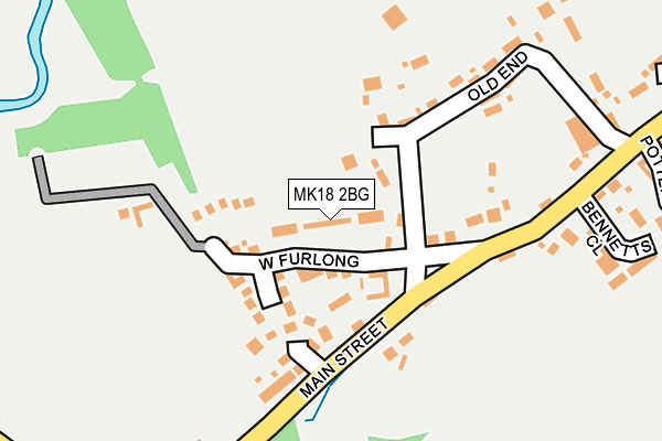 MK18 2BG map - OS OpenMap – Local (Ordnance Survey)