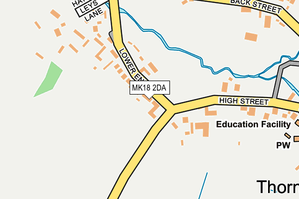 MK18 2DA map - OS OpenMap – Local (Ordnance Survey) MK18 2DA map - OS OpenMap – Local (Ordnance Survey)