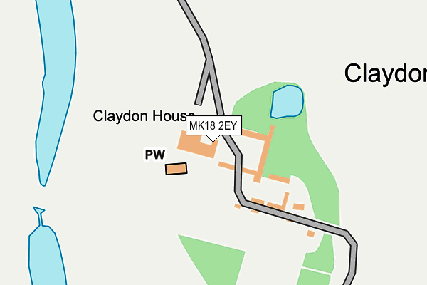 MK18 2EY map - OS OpenMap – Local (Ordnance Survey) MK18 2EY map - OS OpenMap – Local (Ordnance Survey)