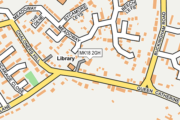 MK18 2GH map - OS OpenMap – Local (Ordnance Survey) MK18 2GH map - OS OpenMap – Local (Ordnance Survey)