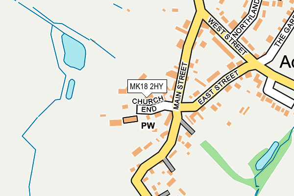 MK18 2HY map - OS OpenMap – Local (Ordnance Survey)