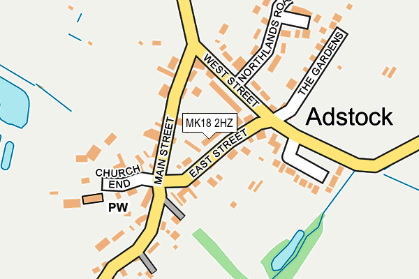 MK18 2HZ map - OS OpenMap – Local (Ordnance Survey) MK18 2HZ map - OS OpenMap – Local (Ordnance Survey)