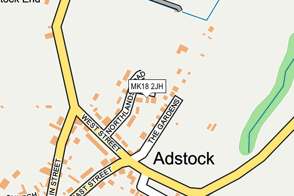 MK18 2JH map - OS OpenMap – Local (Ordnance Survey)