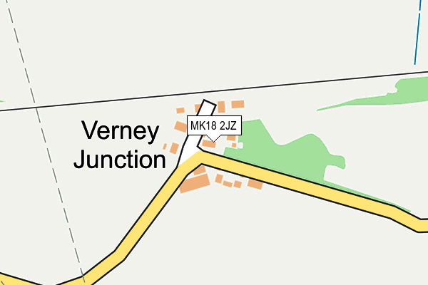 MK18 2JZ map - OS OpenMap – Local (Ordnance Survey) MK18 2JZ map - OS OpenMap – Local (Ordnance Survey)