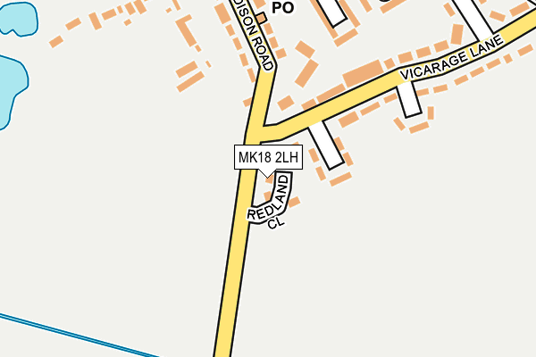 MK18 2LH map - OS OpenMap – Local (Ordnance Survey)