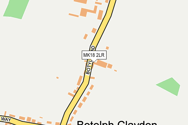 MK18 2LR map - OS OpenMap – Local (Ordnance Survey) MK18 2LR map - OS OpenMap – Local (Ordnance Survey)