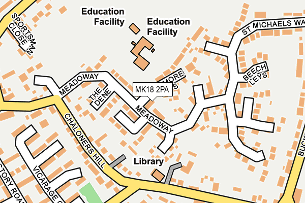 MK18 2PA map - OS OpenMap – Local (Ordnance Survey) MK18 2PA map - OS OpenMap – Local (Ordnance Survey)