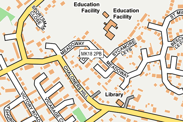 MK18 2PB map - OS OpenMap – Local (Ordnance Survey) MK18 2PB map - OS OpenMap – Local (Ordnance Survey)