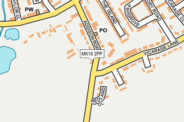 MK18 2PP map - OS OpenMap – Local (Ordnance Survey) MK18 2PP map - OS OpenMap – Local (Ordnance Survey)