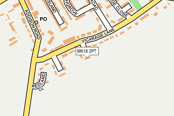 MK18 2PT map - OS OpenMap – Local (Ordnance Survey) MK18 2PT map - OS OpenMap – Local (Ordnance Survey)