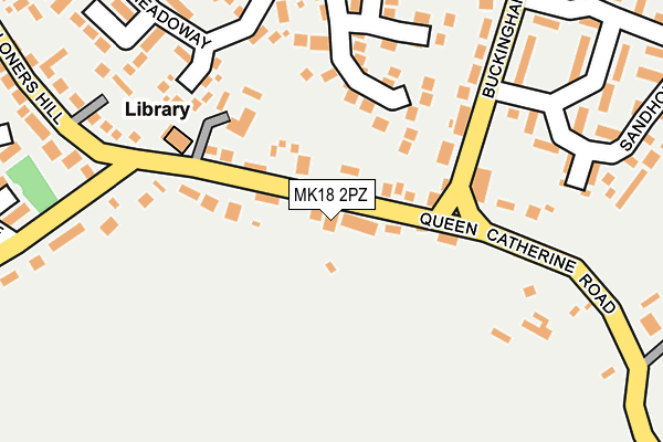 MK18 2PZ map - OS OpenMap – Local (Ordnance Survey) MK18 2PZ map - OS OpenMap – Local (Ordnance Survey)