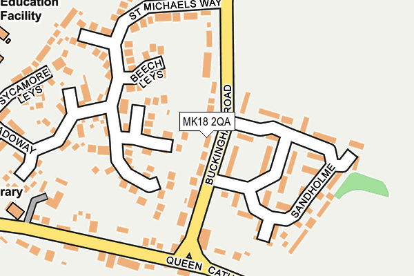 MK18 2QA map - OS OpenMap – Local (Ordnance Survey) MK18 2QA map - OS OpenMap – Local (Ordnance Survey)