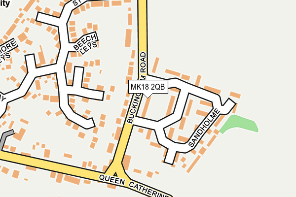 MK18 2QB map - OS OpenMap – Local (Ordnance Survey) MK18 2QB map - OS OpenMap – Local (Ordnance Survey)