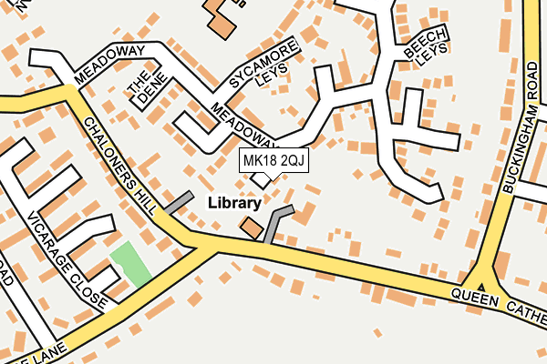 MK18 2QJ map - OS OpenMap – Local (Ordnance Survey) MK18 2QJ map - OS OpenMap – Local (Ordnance Survey)