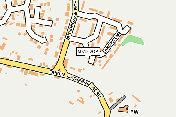 MK18 2QP map - OS OpenMap – Local (Ordnance Survey) MK18 2QP map - OS OpenMap – Local (Ordnance Survey)