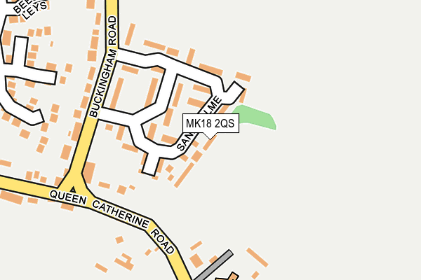 MK18 2QS map - OS OpenMap – Local (Ordnance Survey)