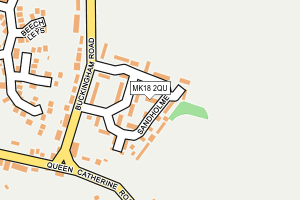 MK18 2QU map - OS OpenMap – Local (Ordnance Survey)