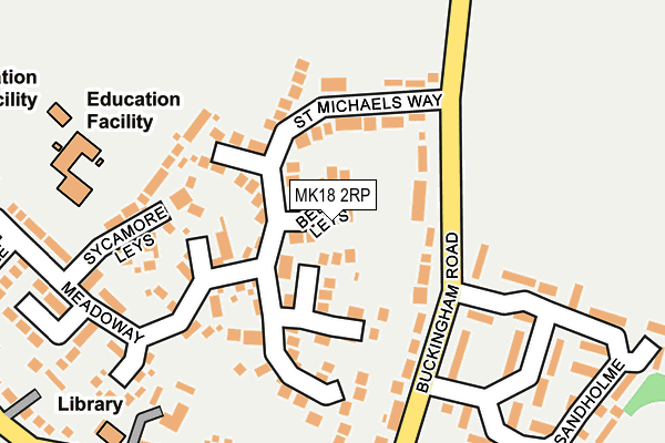 MK18 2RP map - OS OpenMap – Local (Ordnance Survey)
