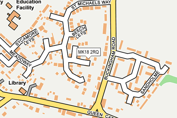 MK18 2RQ map - OS OpenMap – Local (Ordnance Survey) MK18 2RQ map - OS OpenMap – Local (Ordnance Survey)