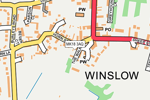 MK18 3AQ map - OS OpenMap – Local (Ordnance Survey) MK18 3AQ map - OS OpenMap – Local (Ordnance Survey)
