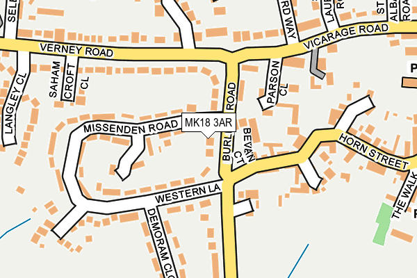 MK18 3AR map - OS OpenMap – Local (Ordnance Survey) MK18 3AR map - OS OpenMap – Local (Ordnance Survey)