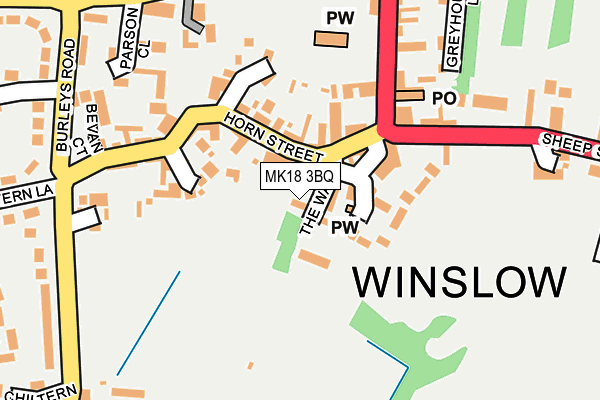 MK18 3BQ map - OS OpenMap – Local (Ordnance Survey) MK18 3BQ map - OS OpenMap – Local (Ordnance Survey)