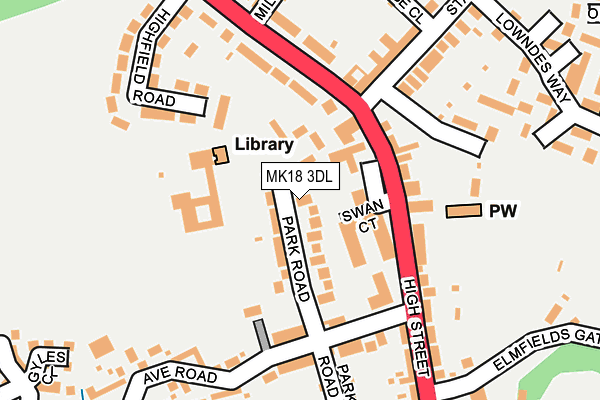 MK18 3DL map - OS OpenMap – Local (Ordnance Survey) MK18 3DL map - OS OpenMap – Local (Ordnance Survey)
