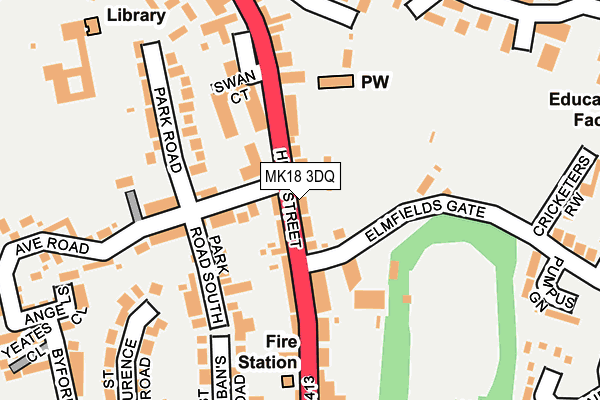 MK18 3DQ map - OS OpenMap – Local (Ordnance Survey) MK18 3DQ map - OS OpenMap – Local (Ordnance Survey)