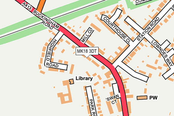 MK18 3DT map - OS OpenMap – Local (Ordnance Survey) MK18 3DT map - OS OpenMap – Local (Ordnance Survey)