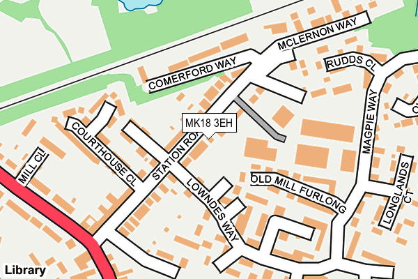 MK18 3EH map - OS OpenMap – Local (Ordnance Survey) MK18 3EH map - OS OpenMap – Local (Ordnance Survey)