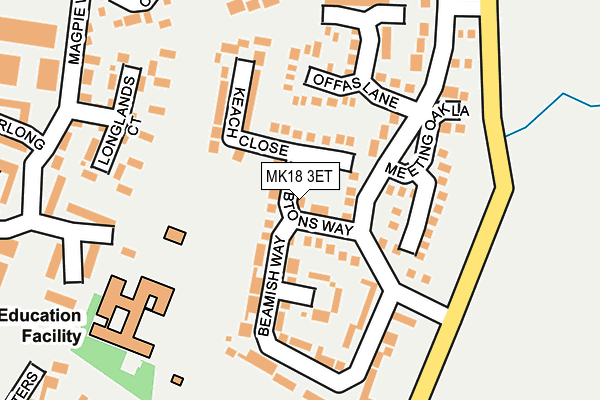 MK18 3ET map - OS OpenMap – Local (Ordnance Survey) MK18 3ET map - OS OpenMap – Local (Ordnance Survey)