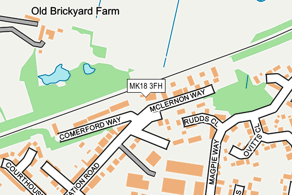 MK18 3FH map - OS OpenMap – Local (Ordnance Survey) MK18 3FH map - OS OpenMap – Local (Ordnance Survey)