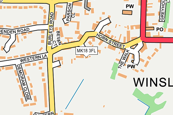 MK18 3FL map - OS OpenMap – Local (Ordnance Survey) MK18 3FL map - OS OpenMap – Local (Ordnance Survey)