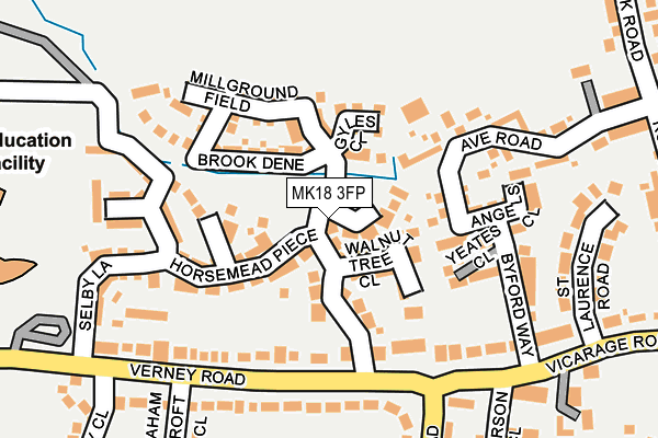 MK18 3FP map - OS OpenMap – Local (Ordnance Survey)