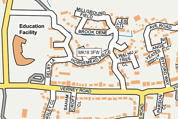 MK18 3FW map - OS OpenMap – Local (Ordnance Survey) MK18 3FW map - OS OpenMap – Local (Ordnance Survey)