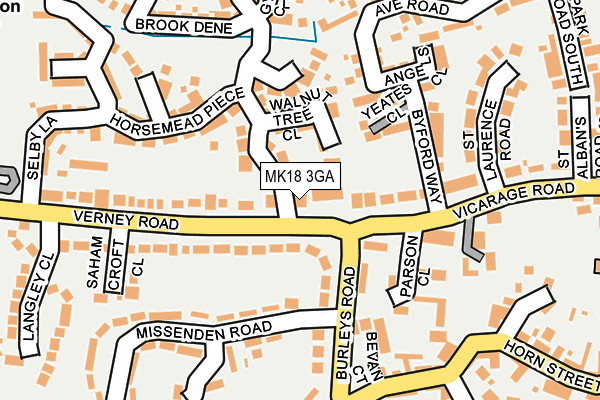 MK18 3GA map - OS OpenMap – Local (Ordnance Survey) MK18 3GA map - OS OpenMap – Local (Ordnance Survey)