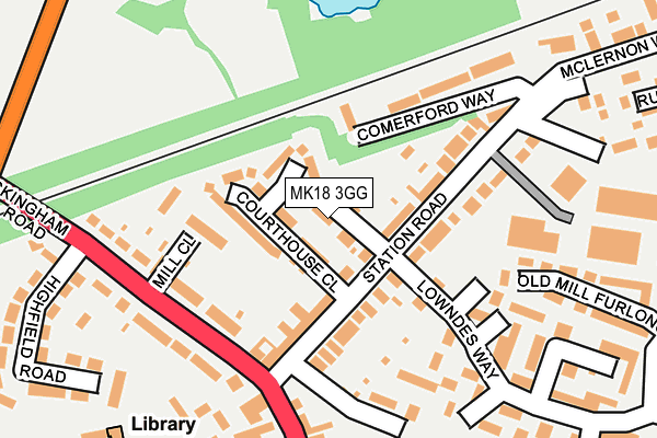 MK18 3GG map - OS OpenMap – Local (Ordnance Survey) MK18 3GG map - OS OpenMap – Local (Ordnance Survey)