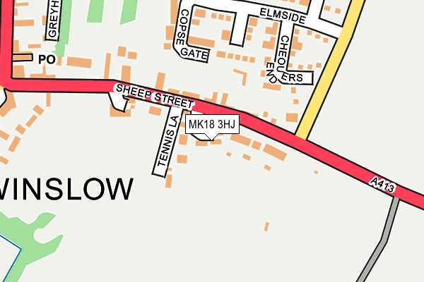 MK18 3HJ map - OS OpenMap – Local (Ordnance Survey) MK18 3HJ map - OS OpenMap – Local (Ordnance Survey)
