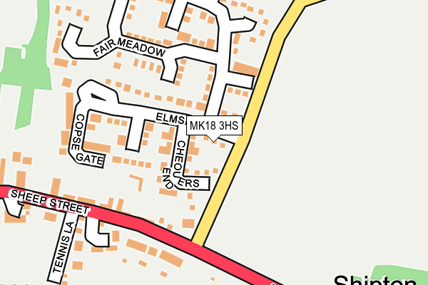 MK18 3HS map - OS OpenMap – Local (Ordnance Survey) MK18 3HS map - OS OpenMap – Local (Ordnance Survey)