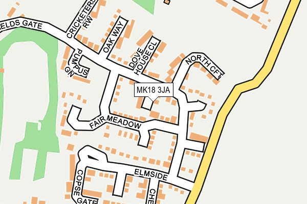 MK18 3JA map - OS OpenMap – Local (Ordnance Survey) MK18 3JA map - OS OpenMap – Local (Ordnance Survey)