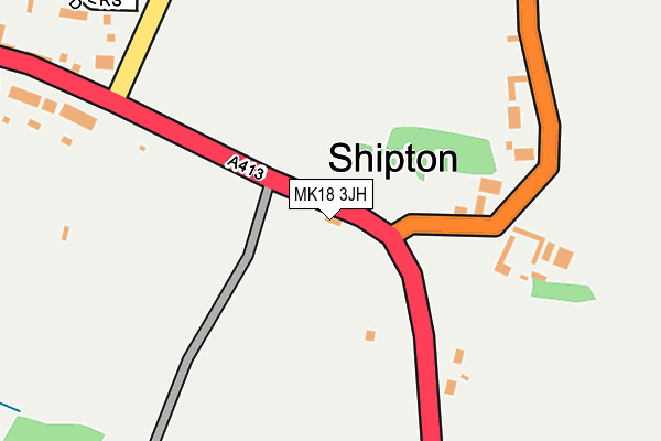 MK18 3JH map - OS OpenMap – Local (Ordnance Survey) MK18 3JH map - OS OpenMap – Local (Ordnance Survey)