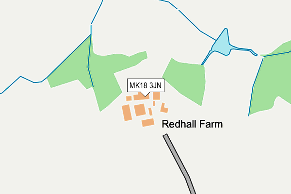 MK18 3JN map - OS OpenMap – Local (Ordnance Survey) MK18 3JN map - OS OpenMap – Local (Ordnance Survey)