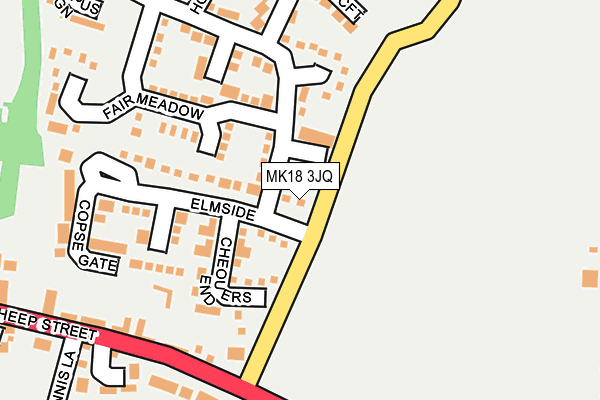 MK18 3JQ map - OS OpenMap – Local (Ordnance Survey) MK18 3JQ map - OS OpenMap – Local (Ordnance Survey)