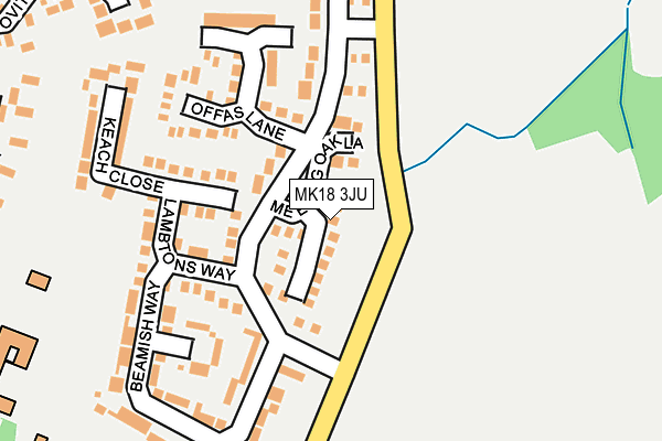 MK18 3JU map - OS OpenMap – Local (Ordnance Survey) MK18 3JU map - OS OpenMap – Local (Ordnance Survey)